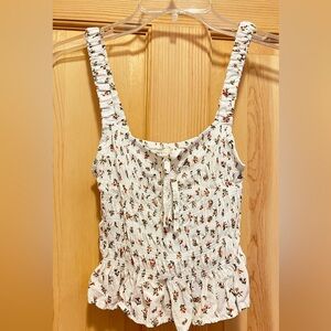 Floral tank top—Size M